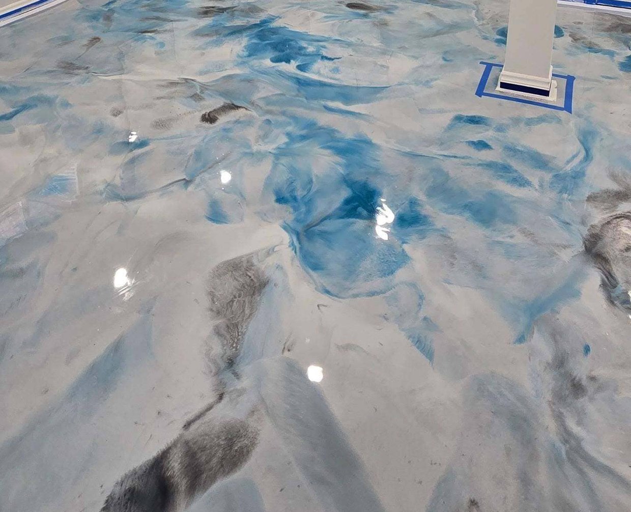 epoxy flooring in hair studio